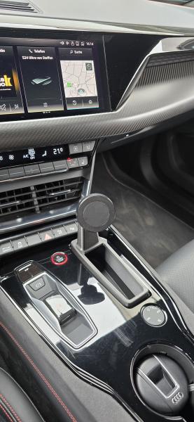 RS-Mount,fahrzeugspezifischer Handyhalter passend für Audi Etron GT Ablagefach, Made in Germany